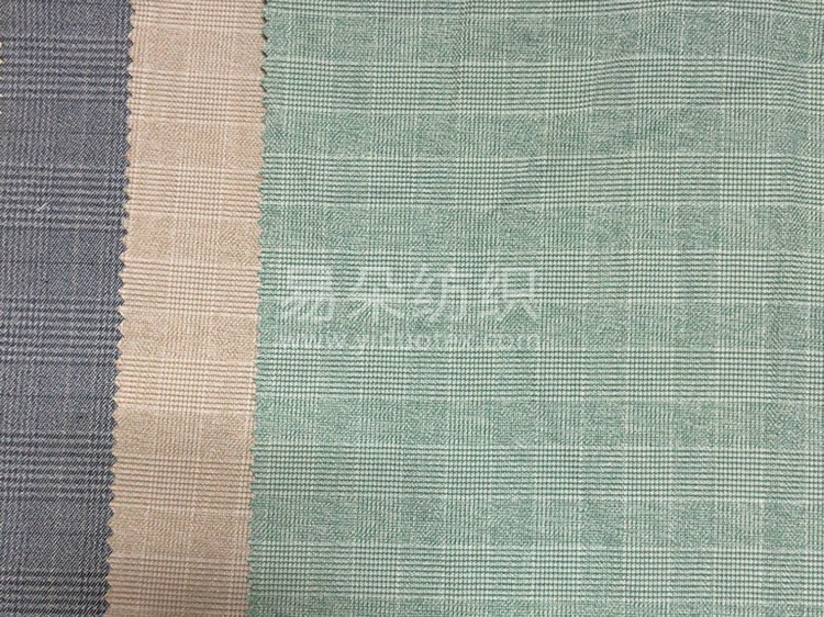 涤粘弹色织